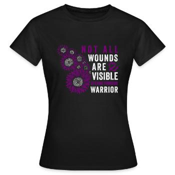 Conscious Womb Filoid Warrior Invisible - Women's T-Shirt - black - Front - AI Model Female 172 dark (172cm)