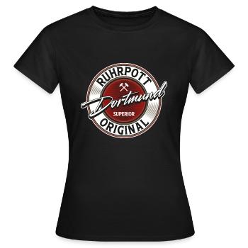 Dortmund Ruhrpott Ruhrgebiet - Frauen T-Shirt - Schwarz - Vorne - AI Model Female 172 dark (172cm)