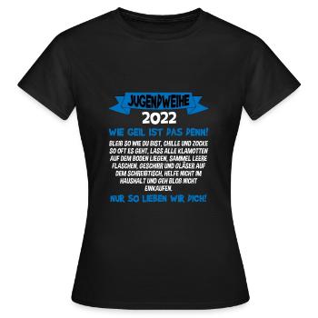 Jugendweihe Konfirmation Jugendlicher Erwachsener - Frauen T-Shirt - Schwarz - Vorne - AI Model Female 172 dark (172cm)