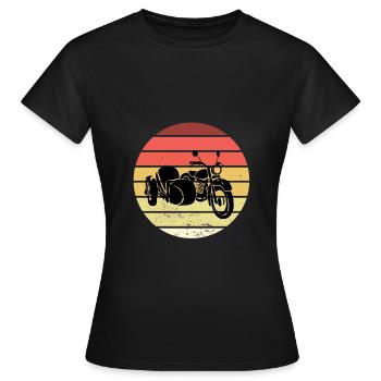 Beiwagen Motorradgespann Seitenwagen Gespann - Frauen T-Shirt - Schwarz - Vorne - AI Model Female 172 dark (172cm)
