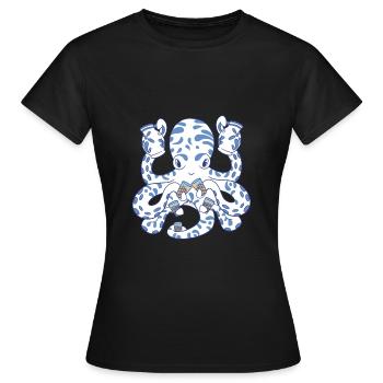 Dubbeglas Weinschorle Weinfest - Frauen T-Shirt - Schwarz - Vorne - AI Model Female 172 dark (172cm)