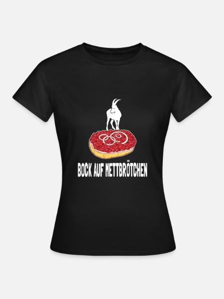 Mettbrötchen Mett Mettigel - Frauen T-Shirt - Schwarz