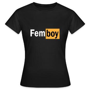 Femboy Feminine Boy Crossdressing - Frauen T-Shirt - Schwarz - Vorne - AI Model Female 172 dark (172cm)