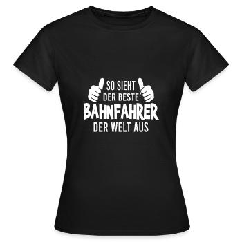 Straßenbahnfahrer Straßenbahn S-Bahn - Frauen T-Shirt - Schwarz - Vorne - AI Model Female 172 dark (172cm)