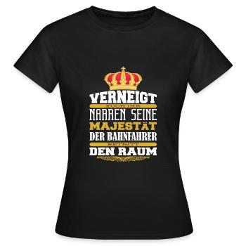 Straßenbahnfahrer Straßenbahn S-Bahn - Frauen T-Shirt - Schwarz - Vorne - AI Model Female 172 dark (172cm)
