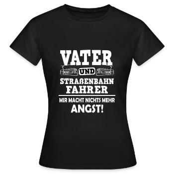 Straßenbahnfahrer Straßenbahn S-Bahn - Frauen T-Shirt - Schwarz - Vorne - AI Model Female 172 dark (172cm)