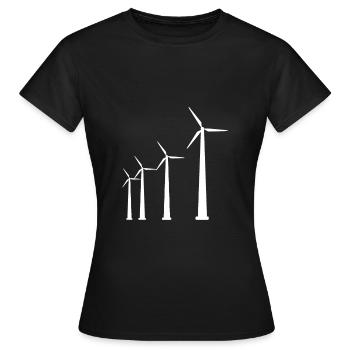 Windenergie Windkraftanlage Windrad - Frauen T-Shirt - Schwarz - Vorne - AI Model Female 172 dark (172cm)