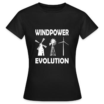 Windenergie Windkraftanlage Windrad - Frauen T-Shirt - Schwarz - Vorne - AI Model Female 172 dark (172cm)