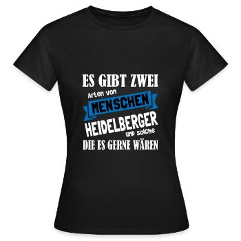 Heidelberger Schloss Heidelberg - Frauen T-Shirt - Schwarz - Vorne - AI Model Female 172 dark (172cm)