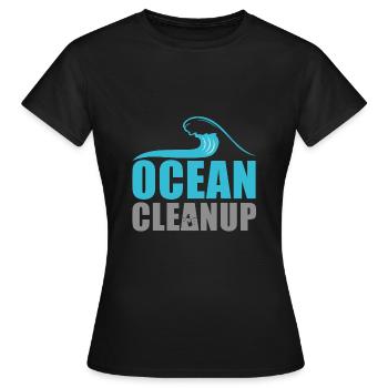 Ocean CleanUp - Frauen T-Shirt - Schwarz - Vorne - AI Model Female 172 dark (172cm)