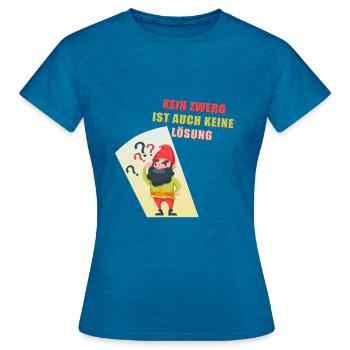 AUCUN NETTOYAGE N'EST AUSSI PAS DE SOLUTION - T-shirt Femme - bleu saphir antique chiné - Devant - AI Model Female 172 dark (172cm)