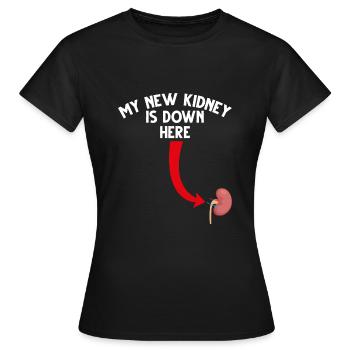 Récepteur drôle Transplantation rénale - T-shirt Femme - noir - Devant - AI Model Female 172 dark (172cm)