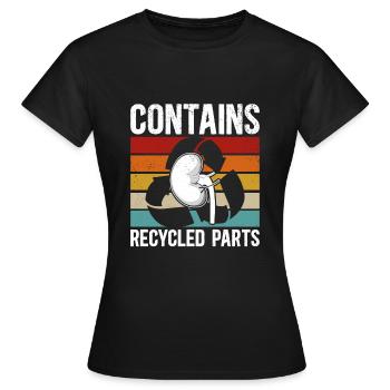 Récepteur d’organe Mignon Rein Transplantation - T-shirt Femme - noir - Devant - AI Model Female 172 dark (172cm)