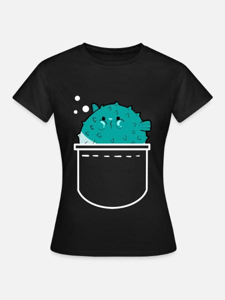 Kugelfisch - Frauen T-Shirt - Schwarz