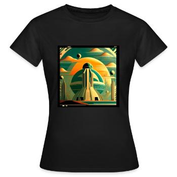 Univers alternatif - T-shirt Femme - noir - Devant - AI Model Female 172 dark (172cm)