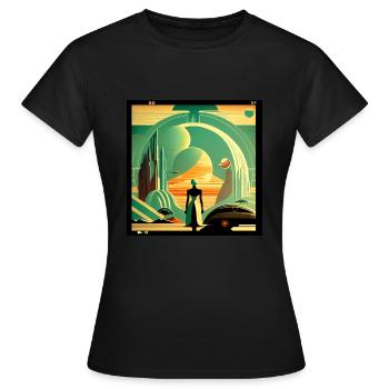 Horizonte der Zukunft - Frauen T-Shirt - Schwarz - Vorne - AI Model Female 172 dark (172cm)