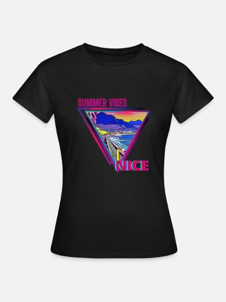 Sommerstimmung Nizza - Frauen T-Shirt - Schwarz
