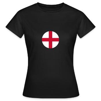Angleterre Anglais Drapeau anglais - T-shirt Femme - noir - Devant - AI Model Female 172 dark (172cm)