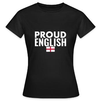 Fier drapeau anglais anglais Angleterre - T-shirt Femme - noir - Devant - AI Model Female 172 dark (172cm)
