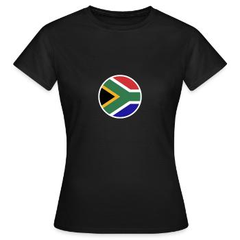 South Africa South African Flag South Africa - Women's T-Shirt - black - Front - AI Model Female 172 dark (172cm)