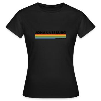 Johannesburg Afrique du Sud Rétro Afrique du Sud - T-shirt Femme - noir - Devant - AI Model Female 172 dark (172cm)