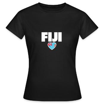 Fidji Fidji Drapeau fidjien Fidji - T-shirt Femme - noir - Devant - AI Model Female 172 dark (172cm)