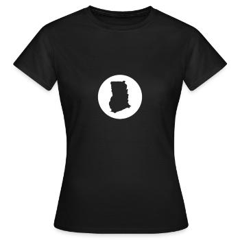 Ghana Karte Ghanaische Ghanaer - Frauen T-Shirt - Schwarz - Vorne - AI Model Female 172 dark (172cm)
