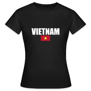 Vietnam Drapeau vietnamien - T-shirt Femme - noir - Devant - AI Model Female 172 dark (172cm)