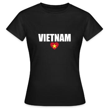 Vietnam Drapeau vietnamien - T-shirt Femme - noir - Devant - AI Model Female 172 dark (172cm)