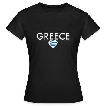 Grèce Grèce Drapeau grec Grec - T-shirt Femme - noir - Devant - AI Model Female 172 dark (172cm)