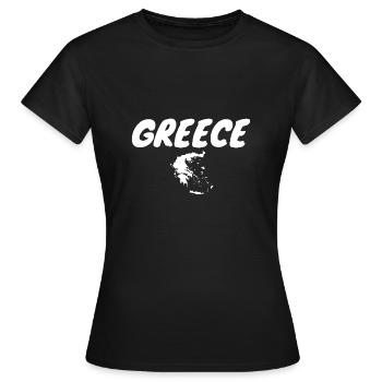 Grèce Grèce Carte Grèce Grèce - T-shirt Femme - noir - Devant - AI Model Female 172 dark (172cm)