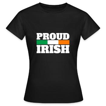 Fier Irlandais Irlande Drapeau Irlandais Fier Irlandais - T-shirt Femme - noir - Devant - AI Model Female 172 dark (172cm)