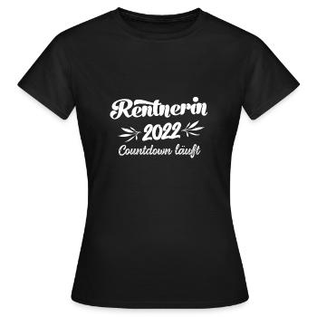 Rentner 2022 Countdown läuft Rente 2022 Ruhestand - Frauen T-Shirt - Schwarz - Vorne - AI Model Female 172 dark (172cm)