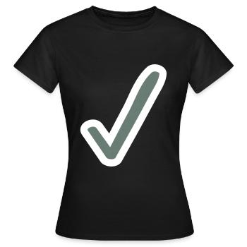 Vérifier l’esquisse de l’icône - T-shirt Femme - noir - Devant - AI Model Female 172 dark (172cm)