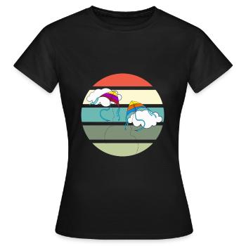 Cerfs-volants volants - Kitesurfer - T-shirt Femme - noir - Devant - AI Model Female 172 dark (172cm)