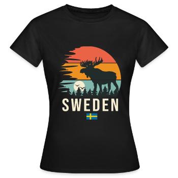 Schweden Schweden Cooles Geschenk - Frauen T-Shirt - Schwarz - Vorne - AI Model Female 172 dark (172cm)