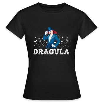 Drag Queen Dracula Carnaval d’Halloween - T-shirt Femme - noir - Devant - AI Model Female 172 dark (172cm)
