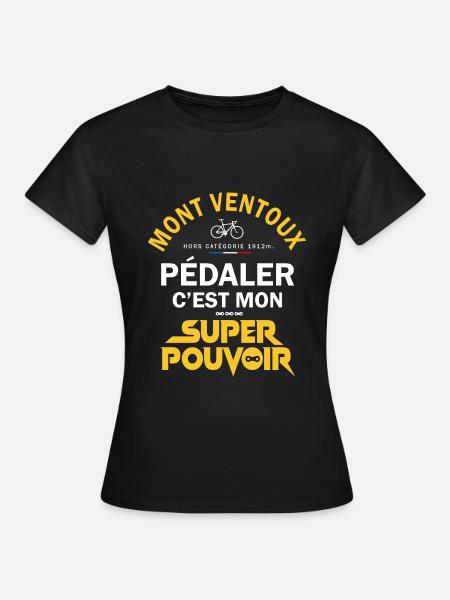 Vélo velo Mont ventoux humour cycliste vélo - T-shirt Femme - noir