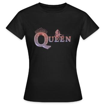 Queen. - Women's T-Shirt - black - Front - AI Model Female 172 dark (172cm)