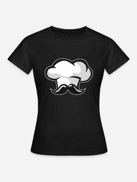 Männliche Chef Hut - Frauen T-Shirt - Schwarz