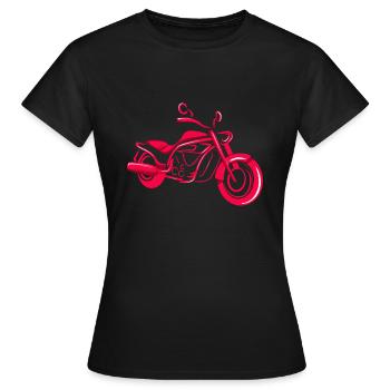 Motorbike Minimalist - Women's T-Shirt - black - Front - AI Model Female 172 dark (172cm)