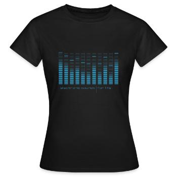 electronic sounds - Women's T-Shirt - black - Front - AI Model Female 172 dark (172cm)