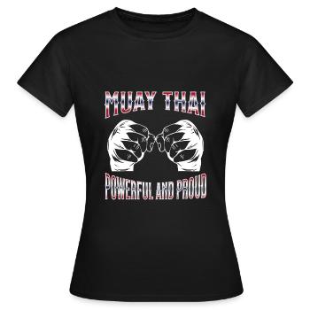 Muay Thai Boxing Muay Thai - Frauen T-Shirt - Schwarz - Vorne - AI Model Female 172 dark (172cm)