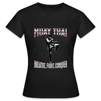 Muay Thai Boxing Muay Thai - Frauen T-Shirt - Schwarz - Vorne - AI Model Female 172 dark (172cm)