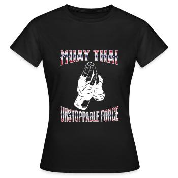 Muay Thai Boxing Muay Thai - Frauen T-Shirt - Schwarz - Vorne - AI Model Female 172 dark (172cm)