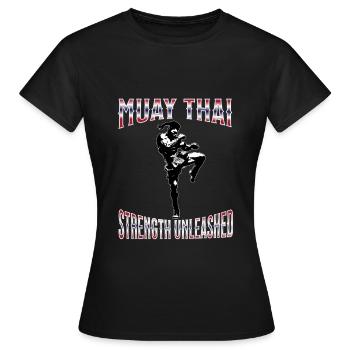 Muay Thai Boxing Muay Thai - Frauen T-Shirt - Schwarz - Vorne - AI Model Female 172 dark (172cm)