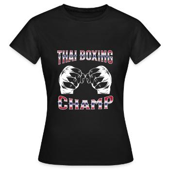 Muay Thai Boxing Muay Thai - Frauen T-Shirt - Schwarz - Vorne - AI Model Female 172 dark (172cm)