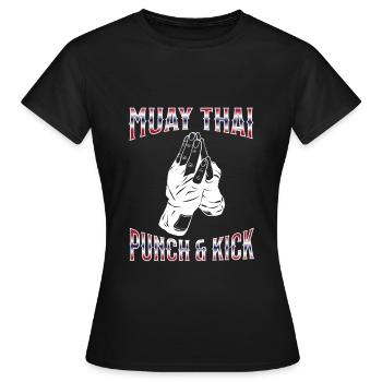 Muay Thai Boxe Muay Thai - T-shirt Femme - noir - Devant - AI Model Female 172 dark (172cm)