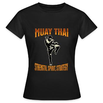 Muay Thai Boxing Muay Thai - Frauen T-Shirt - Schwarz - Vorne - AI Model Female 172 dark (172cm)