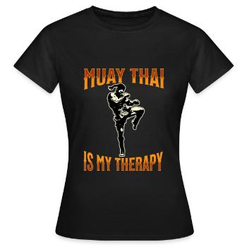 Muay Thai Boxing Muay Thai - Frauen T-Shirt - Schwarz - Vorne - AI Model Female 172 dark (172cm)